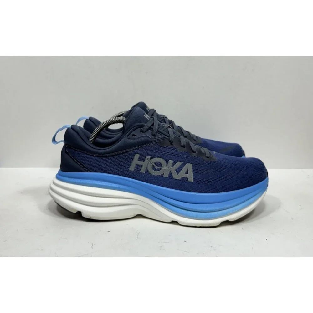 Hoka One One Bondi 8 Running Shoes Navy Blue 1123202 OSAA Men's Size 10.5 D